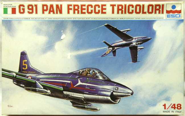 ESCI 1/48 Fiat G-91 Gina Pan - Frecce Tricolori, 4028 plastic model kit